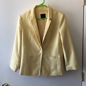The Limited Yellow Single Button Blazer size M GUC